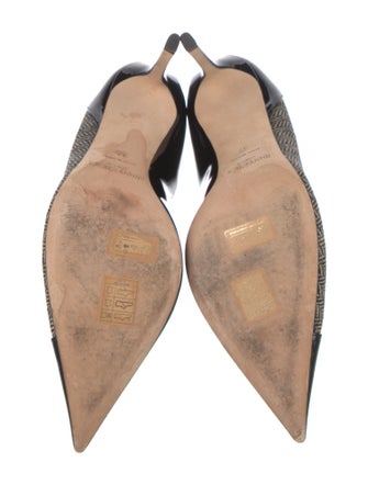 Jimmy Choo Canvas Tweed Pattern Pumps