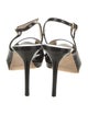 Jimmy Choo Patent Leather Leather Trim Embellishment Slingback Pumps