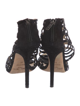 Jimmy Choo Suede Crystal Embellishments Sandals