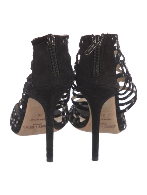Jimmy Choo Suede Crystal Embellishments Sandals