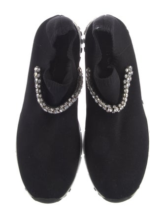 Jimmy Choo Crystal Embellishments Sneakers