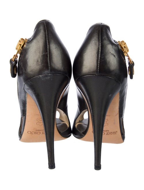 Jimmy Choo Boutique Zip Heels Leather Pumps