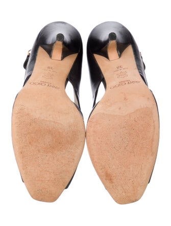 Jimmy Choo Boutique Zip Heels Leather Pumps