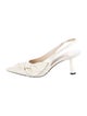 Jimmy Choo Patent Leather Bow Accents Slingback Pumps