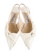 Jimmy Choo Patent Leather Bow Accents Slingback Pumps