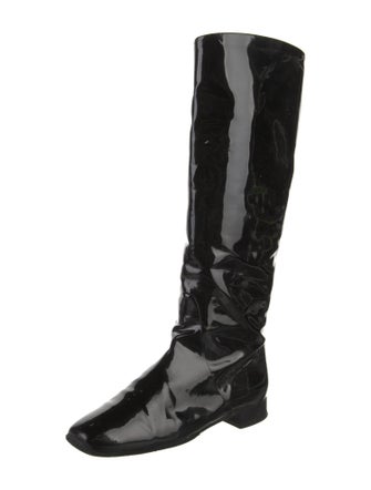 Bottega Veneta Patent Leather Riding Boots
