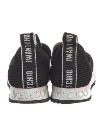 Jimmy Choo Suede Colorblock Pattern Sock Sneakers