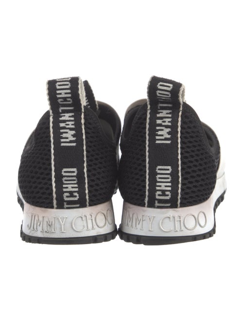 Jimmy Choo Suede Colorblock Pattern Sock Sneakers