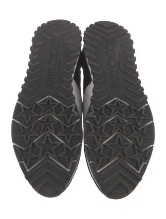 Jimmy Choo Suede Colorblock Pattern Sock Sneakers