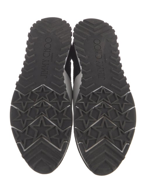 Jimmy Choo Suede Colorblock Pattern Sock Sneakers