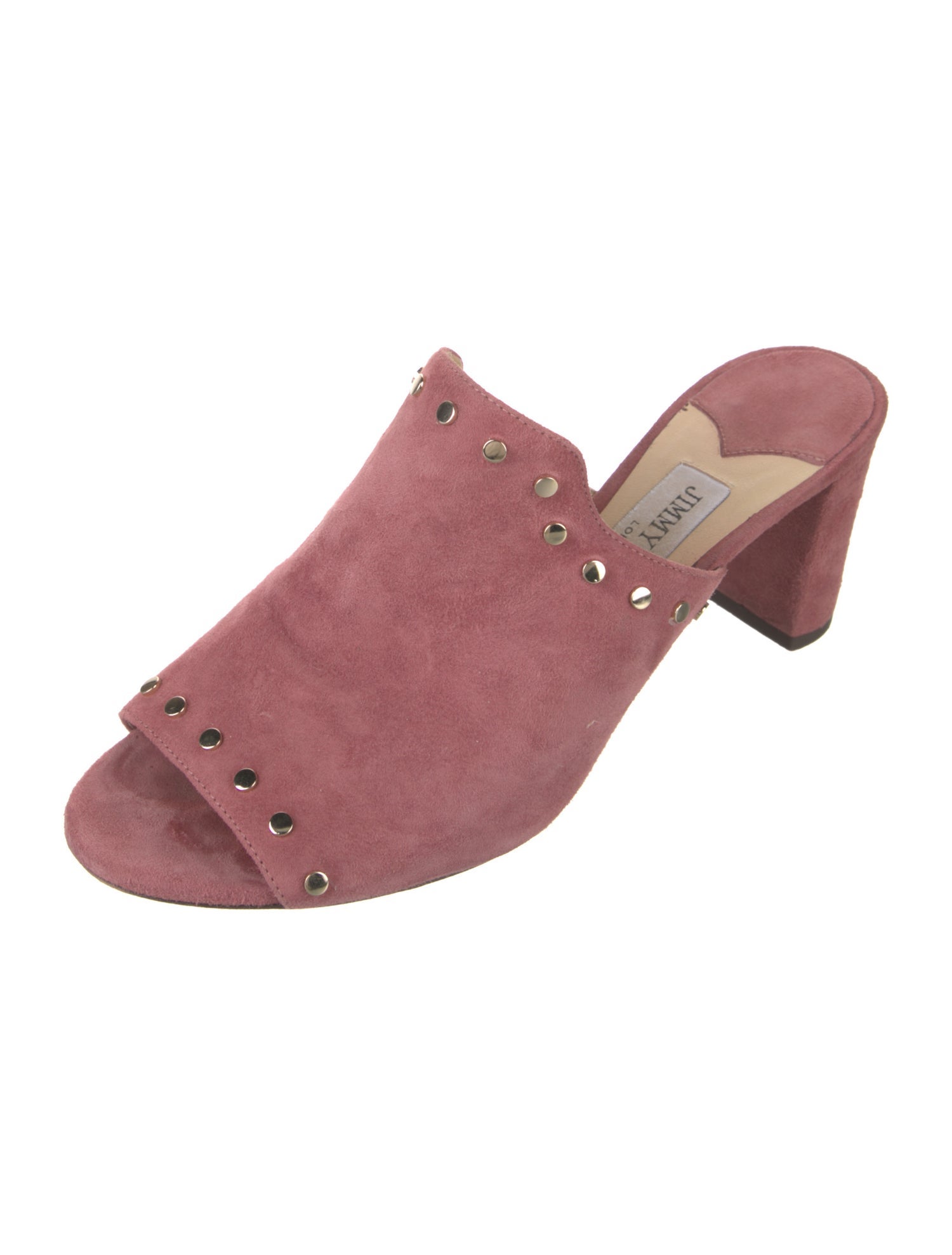 Jimmy Choo Suede Studded Accents Slides