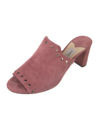 Jimmy Choo Suede Studded Accents Slides