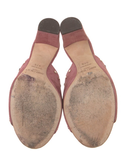 Jimmy Choo Suede Studded Accents Slides