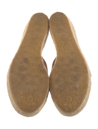Jimmy Choo Embossed Leather Espadrilles