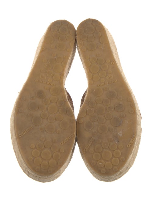 Jimmy Choo Embossed Leather Espadrilles