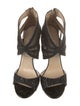 Jimmy Choo Patent Leather Mesh Accents Sandals