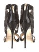 Jimmy Choo Patent Leather Mesh Accents Sandals