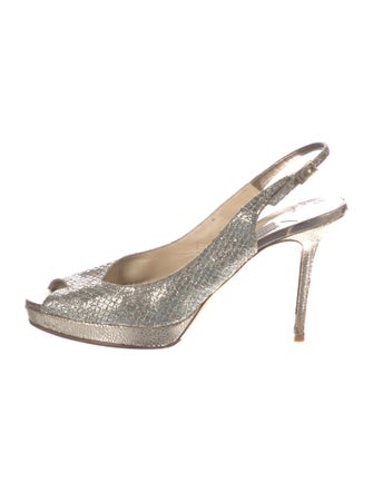 Jimmy Choo Glitter Slingback Sandals