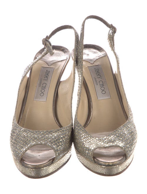 Jimmy Choo Glitter Slingback Sandals