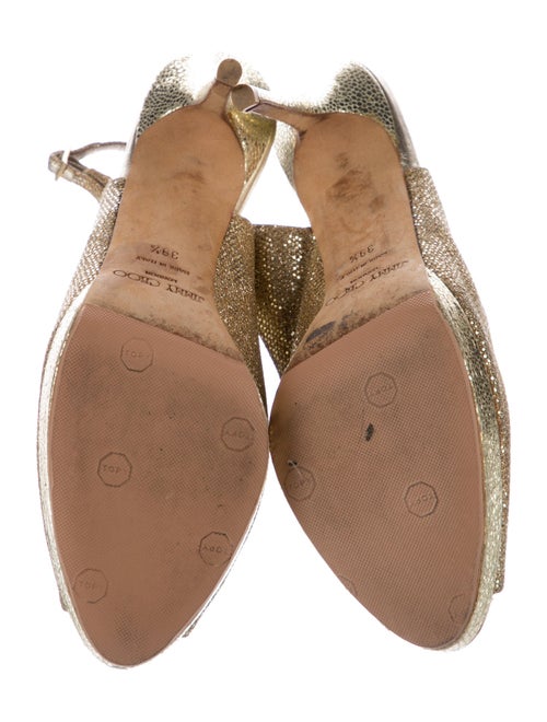 Jimmy Choo Glitter Glitter Accents Slingback Sandals
