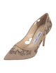 Jimmy Choo Suede Mesh Accents Pumps