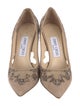 Jimmy Choo Suede Mesh Accents Pumps
