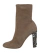 Jimmy Choo Suede Crystal Embellishments Sock Boots