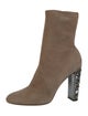 Jimmy Choo Suede Crystal Embellishments Sock Boots