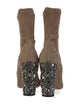 Jimmy Choo Suede Crystal Embellishments Sock Boots