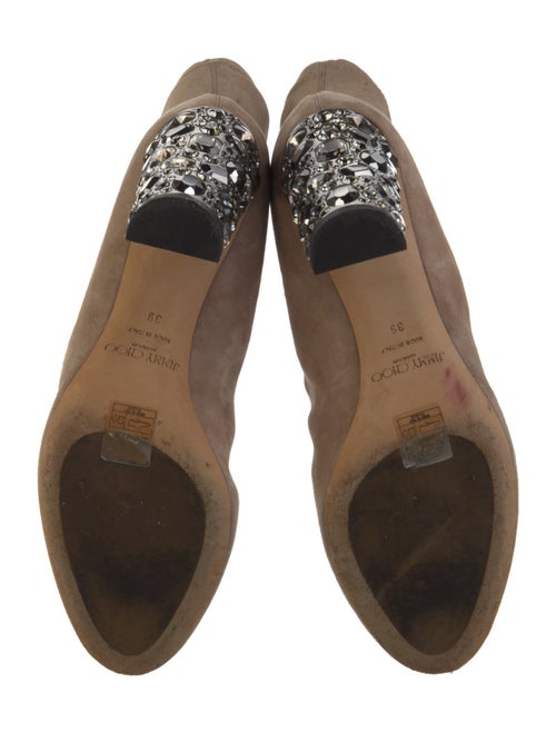 Jimmy Choo Suede Crystal Embellishments Sock Boots