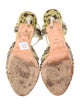 Jimmy Choo Leather Animal Print T-Strap Sandals