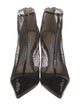 Jimmy Choo Patent Leather Mesh Accents Boots