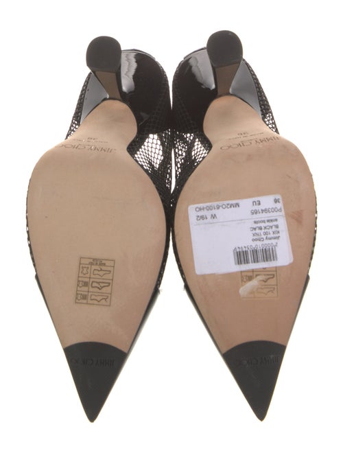 Jimmy Choo Patent Leather Mesh Accents Boots