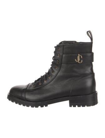 Jimmy Choo Leather Combat Boots
