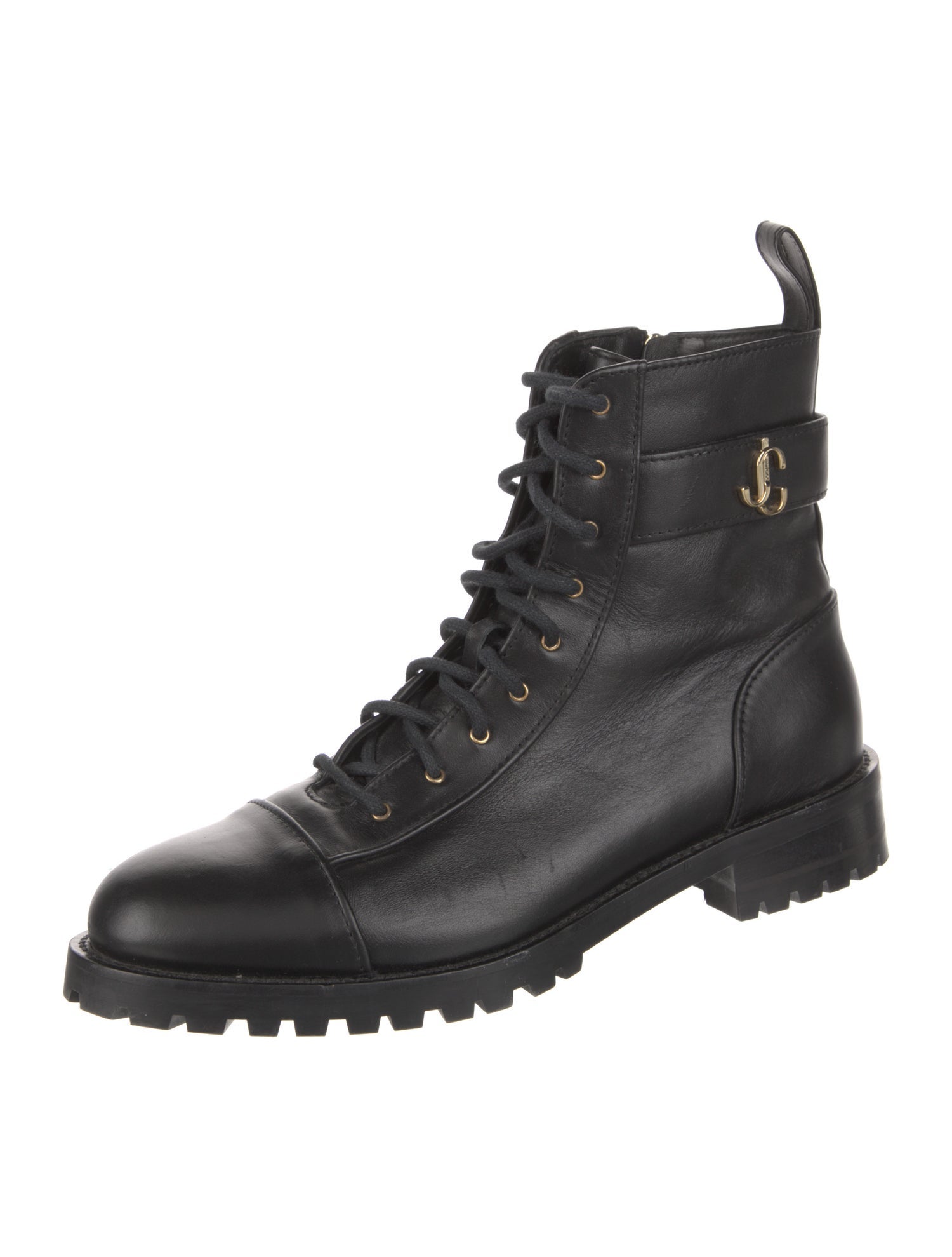 Jimmy Choo Leather Combat Boots