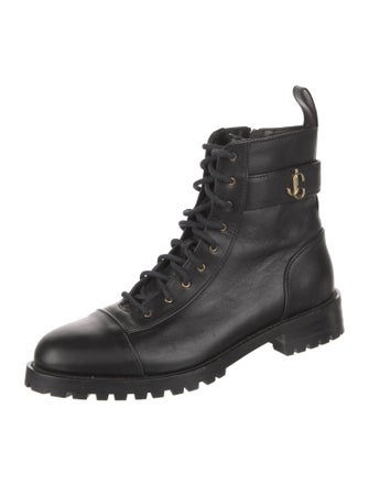 Jimmy Choo Leather Combat Boots