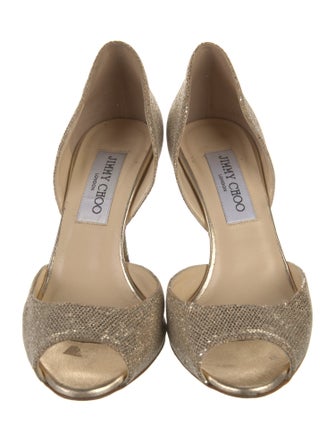 Jimmy Choo Glitter Glitter Accents D'Orsay Pumps