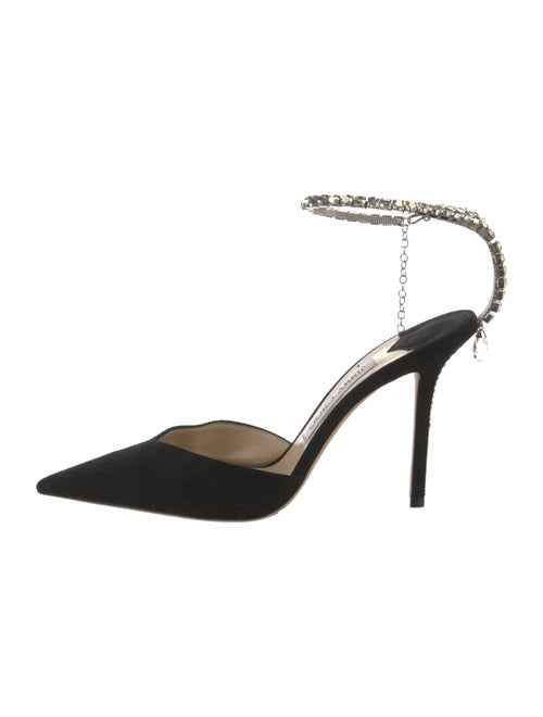 Jimmy Choo Suede Crystal Embellishments Pumps