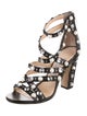 Jimmy Choo Faux Pearl Accents Leather Sandals