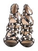 Jimmy Choo Faux Pearl Accents Leather Sandals