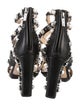 Jimmy Choo Faux Pearl Accents Leather Sandals