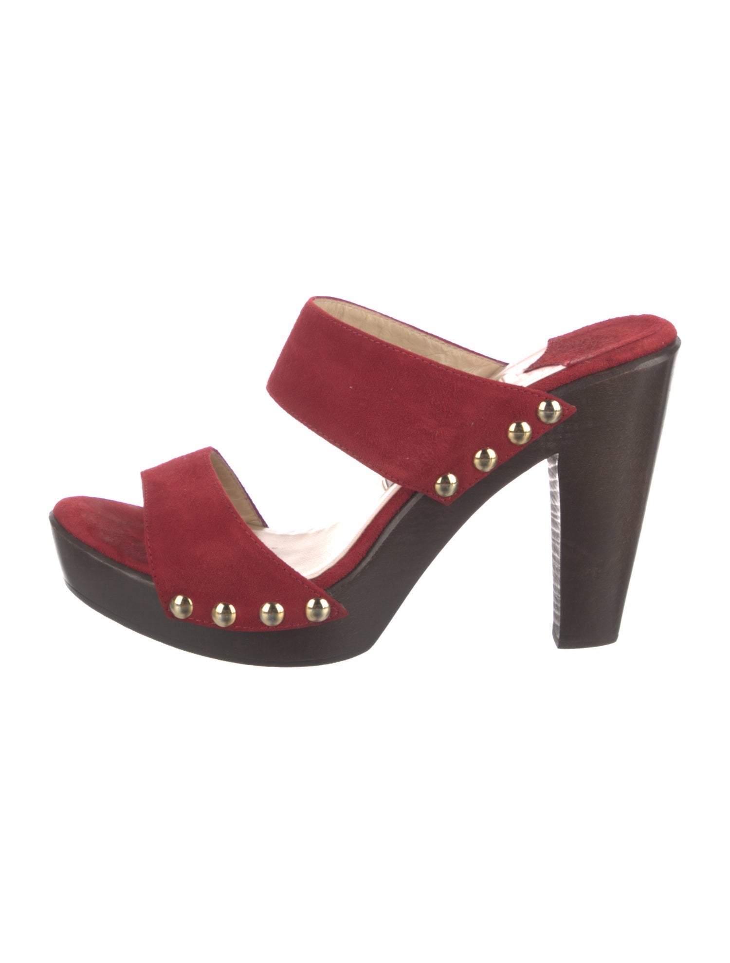 Jimmy Choo Suede Studded Accents Slides