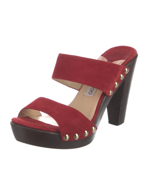 Jimmy Choo Suede Studded Accents Slides