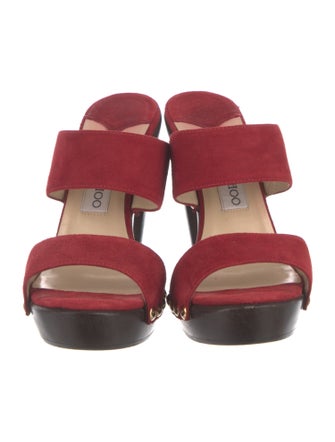 Jimmy Choo Suede Studded Accents Slides