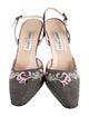 Jimmy Choo Wool Patterned Slingback Pumps