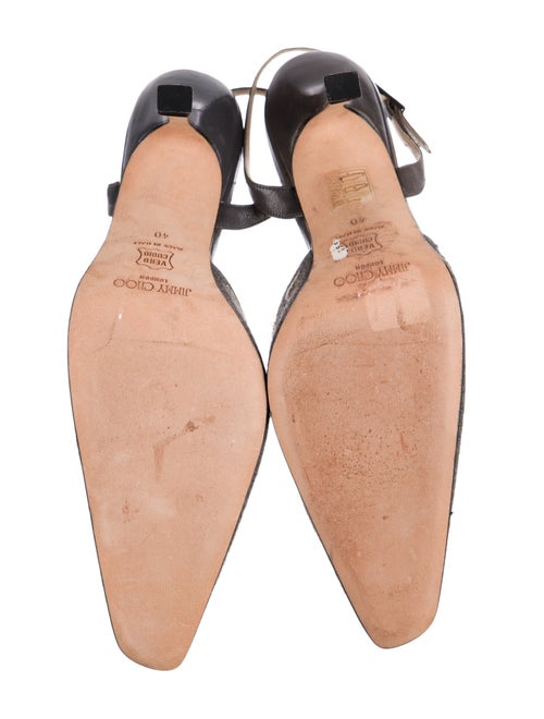 Jimmy Choo Wool Patterned Slingback Pumps