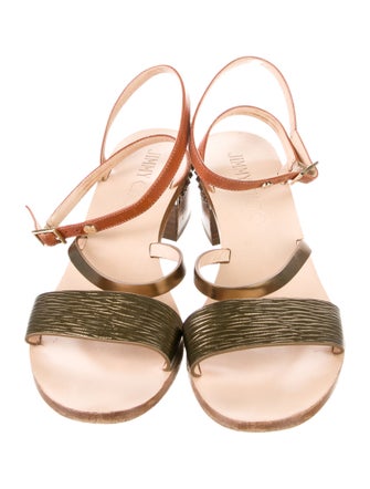 Jimmy Choo Leather Studded Accents Gladiator Sandals