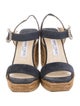 Jimmy Choo Suede Colorblock Pattern Espadrilles