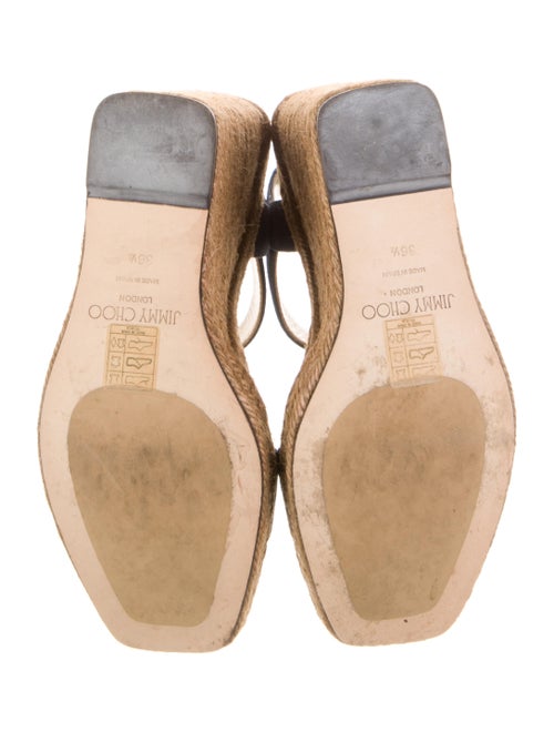 Jimmy Choo Suede Colorblock Pattern Espadrilles