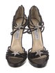 Jimmy Choo Embossed Leather Animal Print Sandals